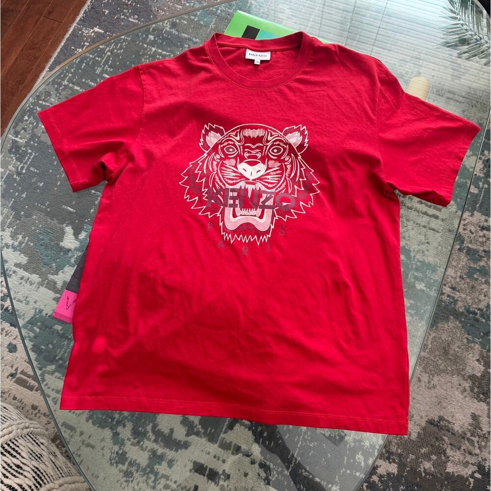 Kenzo Men's Tiger Logo Tee Red